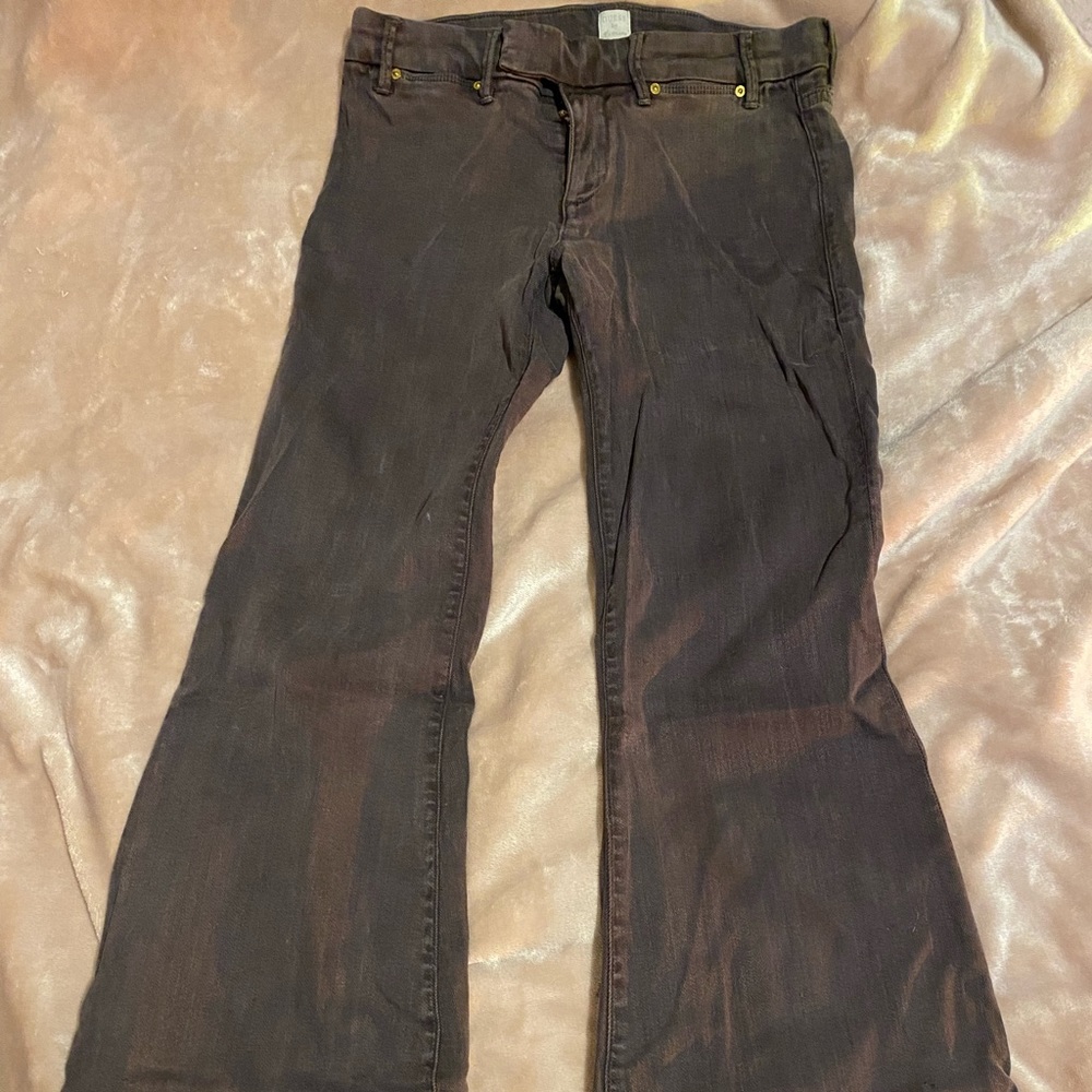 Greyish-Brown flare jeans
